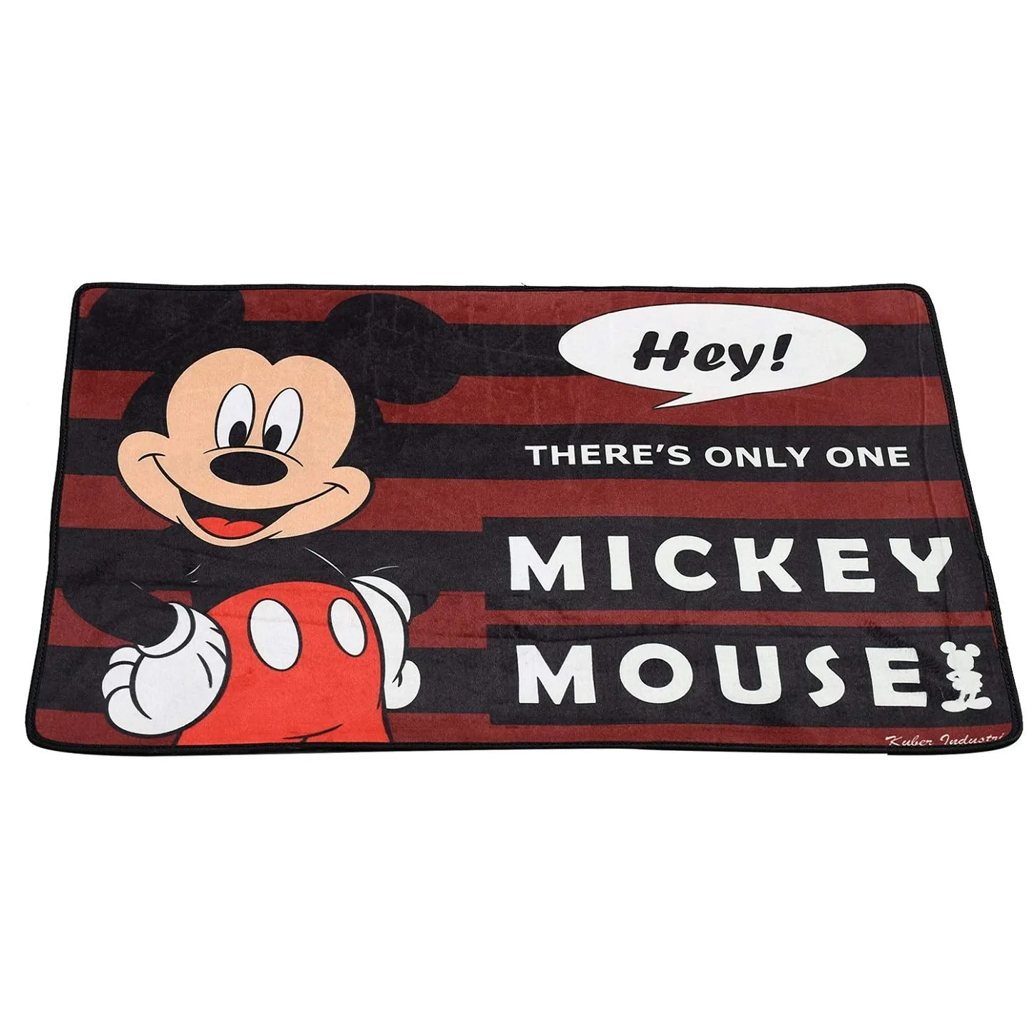 Kuber Industries Disney Mickey Mouse 3 Pieces Anti-Slip Door Mat 23"x15" (Maroon) - CTKTC46037