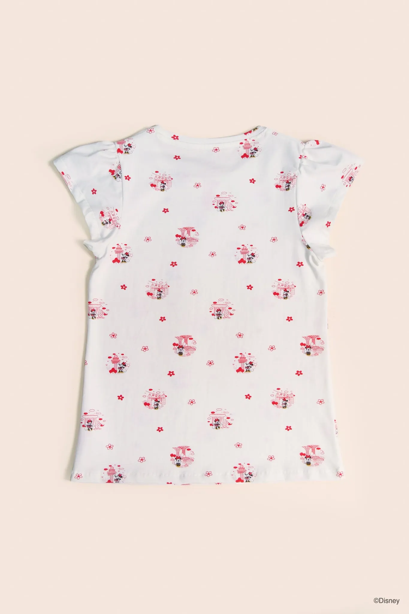 Ladies Flutter Tee - Minnie's Little Red Dot