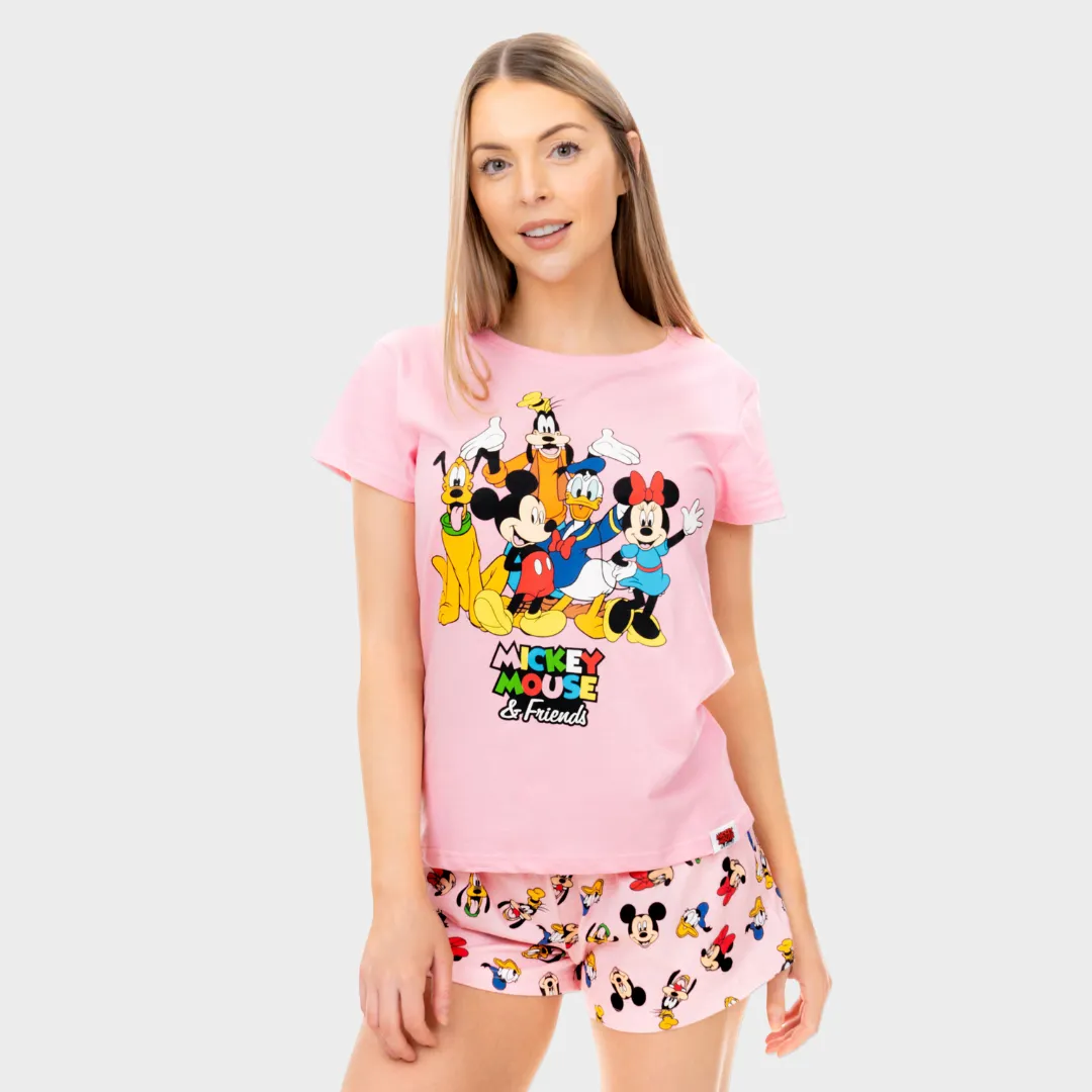 Ladies Mickey Mouse and Friends Short Pyjamas