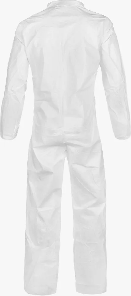 Lakeland MicroMax NS MNSA412 ANSI Pattern Disposable Coveralls with Open Wrists and Ankles, Serged Seam, Zipper Closure, White, Case of 25