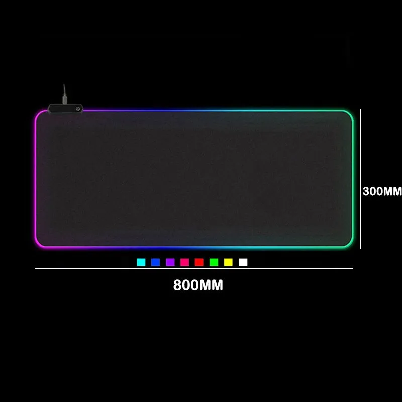 LDM LED Light Gaming Mouse Pad RGB Large Keyboard Cover Non-Slip Rubber Base Computer Carpet Desk Mat PC Game Mouse Pad