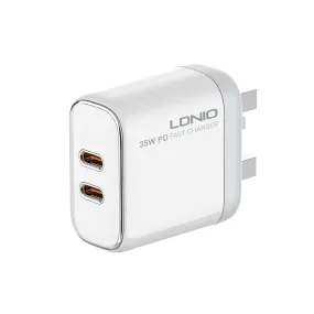 LDNIO 35W Dual USB-C Fast Charger UK