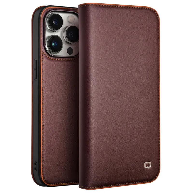 Leather Flip Phone Case With Card Slots For iPhone