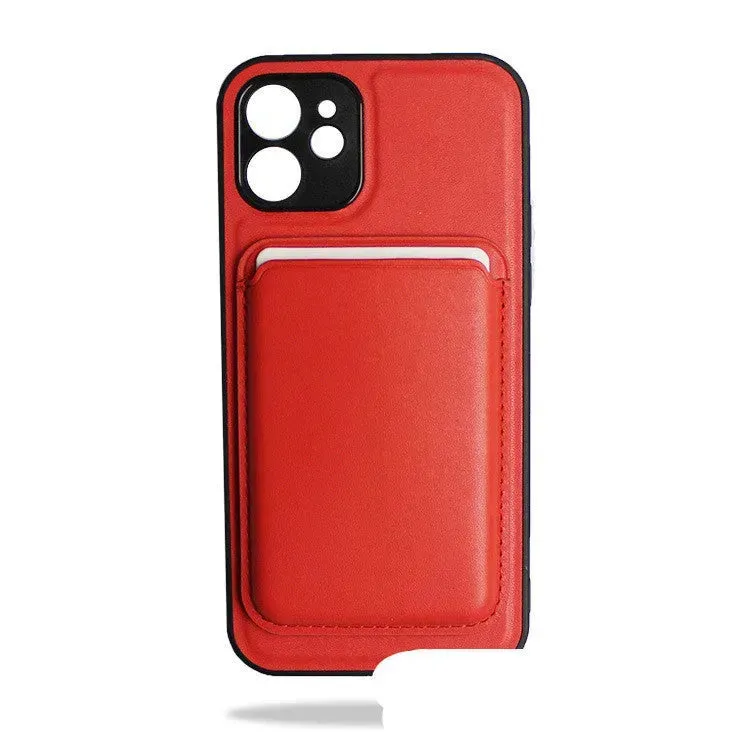 Leather Mobile Phone Case with Magnetic Card holder