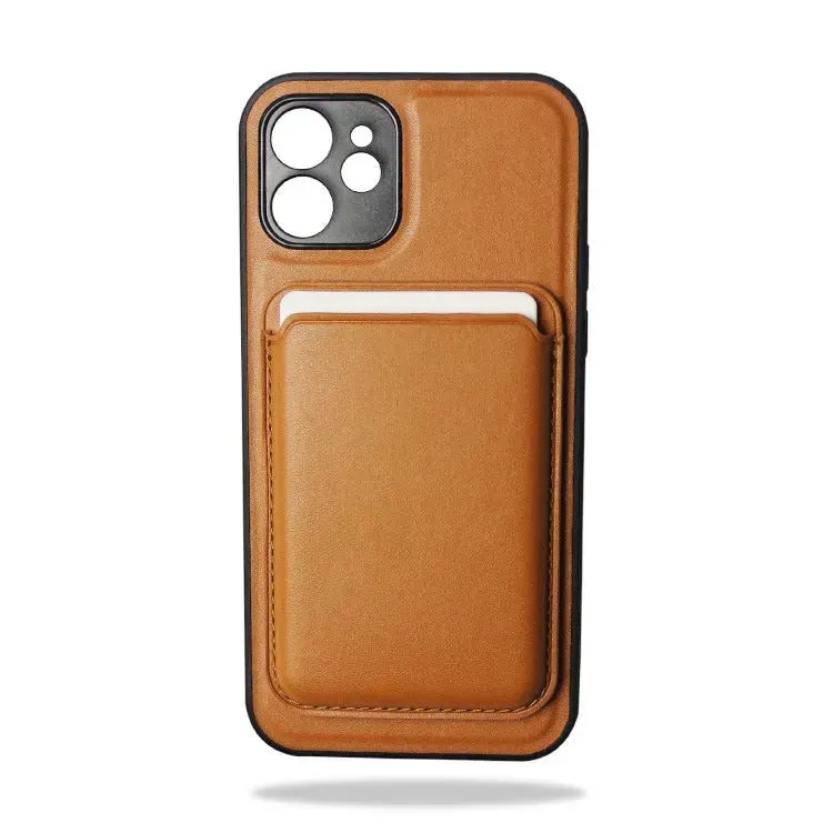 Leather Mobile Phone Case with Magnetic Card holder