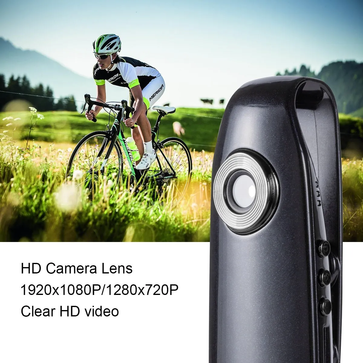 Lenofocus Mini Body Camera 1080P Full HD Camera Portable Pocket Clip Wearable Camera Video Recorder Small Sport DV DVR Dash Camera for Car Bicycle Hom