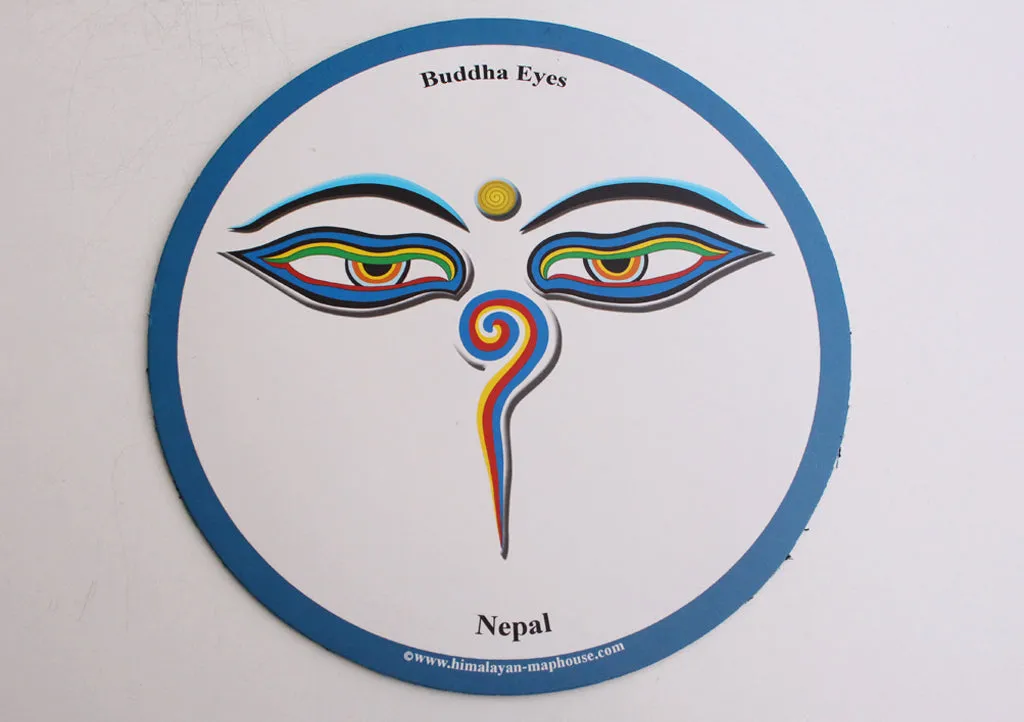 Light Weight and Anti Slip Buddha Eyes Printed Round Mousepad Mat