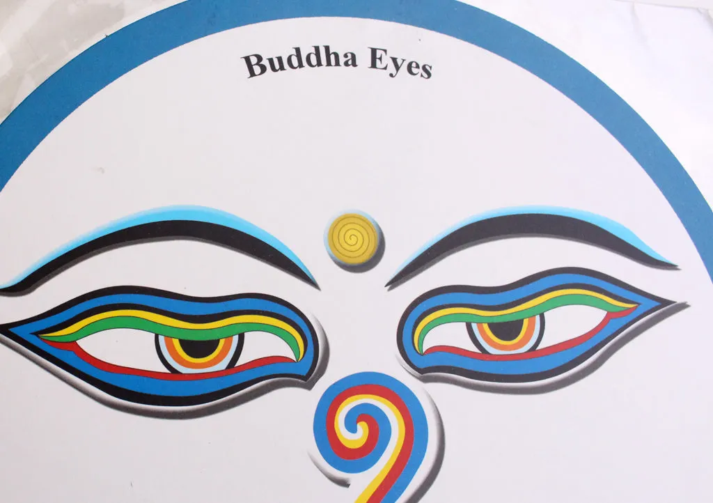 Light Weight and Anti Slip Buddha Eyes Printed Round Mousepad Mat