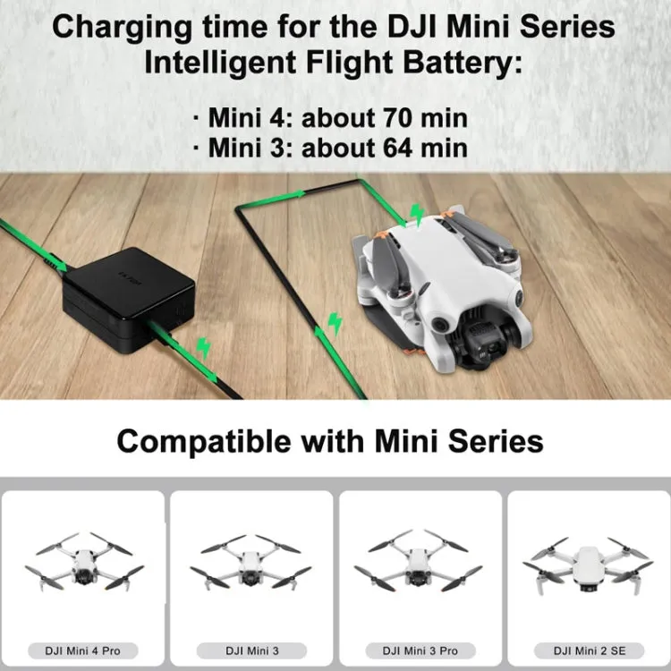 LKTOP 100W USB-C / Type-C Desktop Charger Adapter For DJI Mini Series/Air 3/Mavic 3 Series Battery(EU Plug)