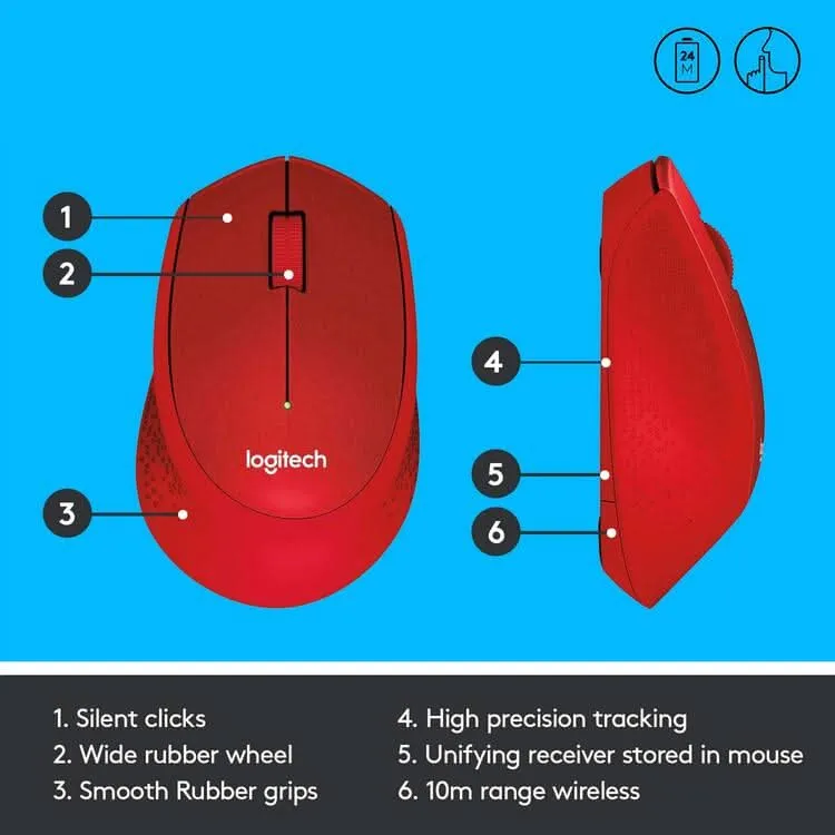 LOGITECH M331 SILENT PLUS WIRELESS MOUSE