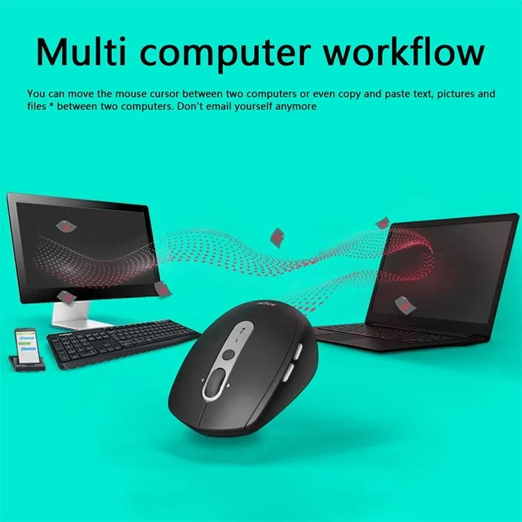 Logitech M590 Silent Dual-Mode Bluetooth Mouse with Multi-Device Control