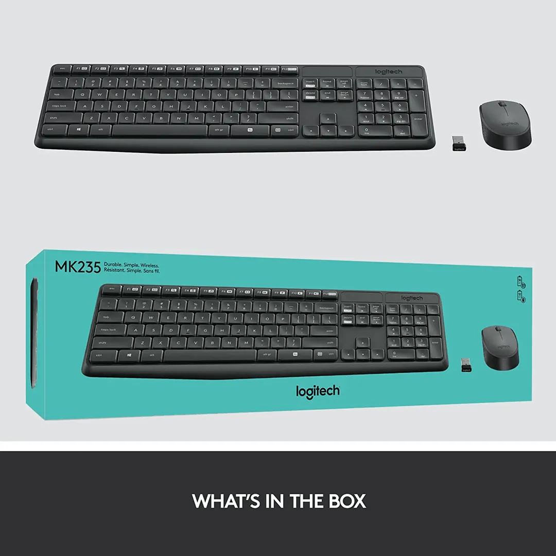 Logitech MK235 Wireless Keyboard and Mouse Combo