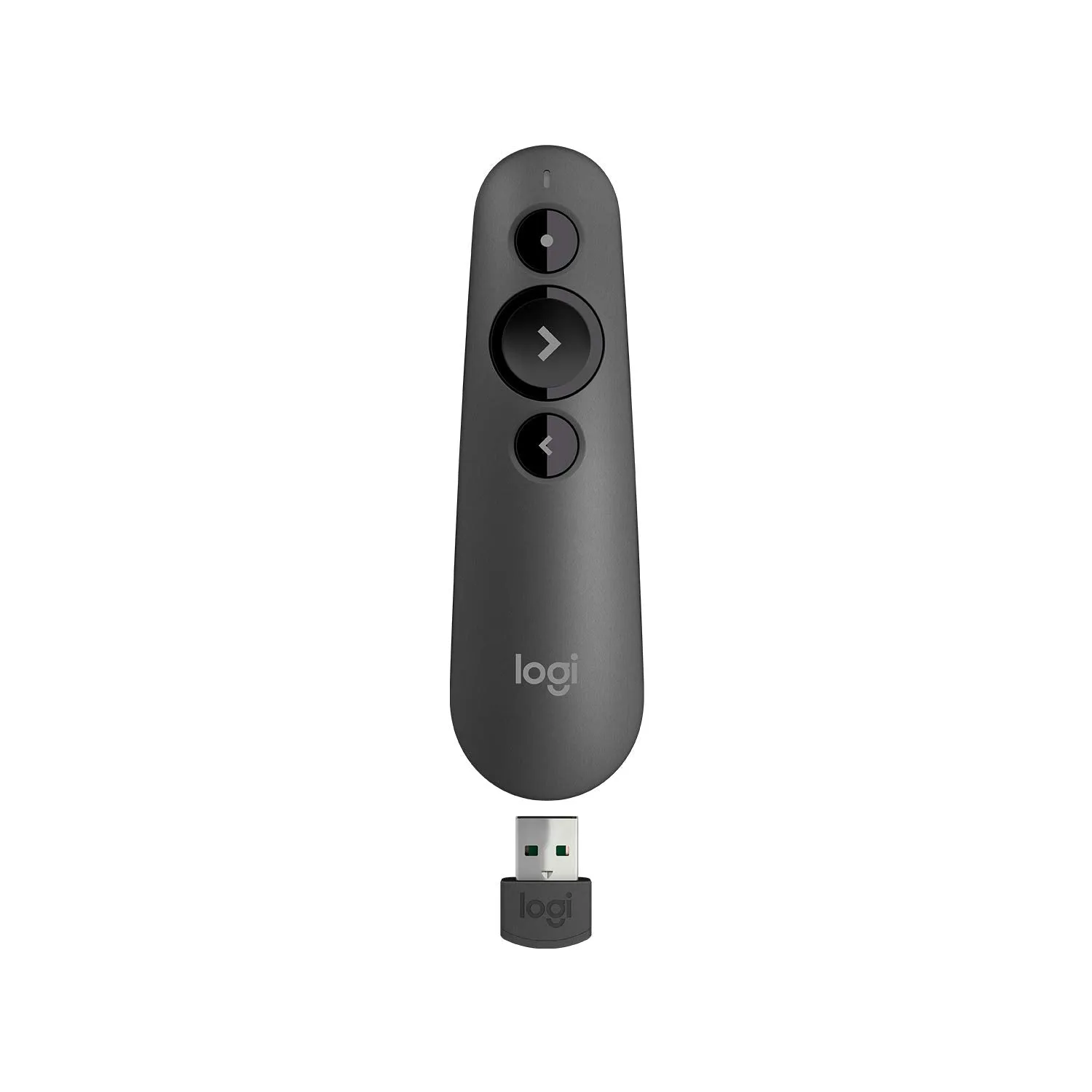 Logitech R500 Laser Presentation Remote Clicker with Dual Connectivity Bluetooth or USB for Powerpoint, Keynote, Google Slides, Wireless Presenter