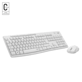 Logitech Silent Keyboard And Mouse Set Mk295 - Qwerty - White