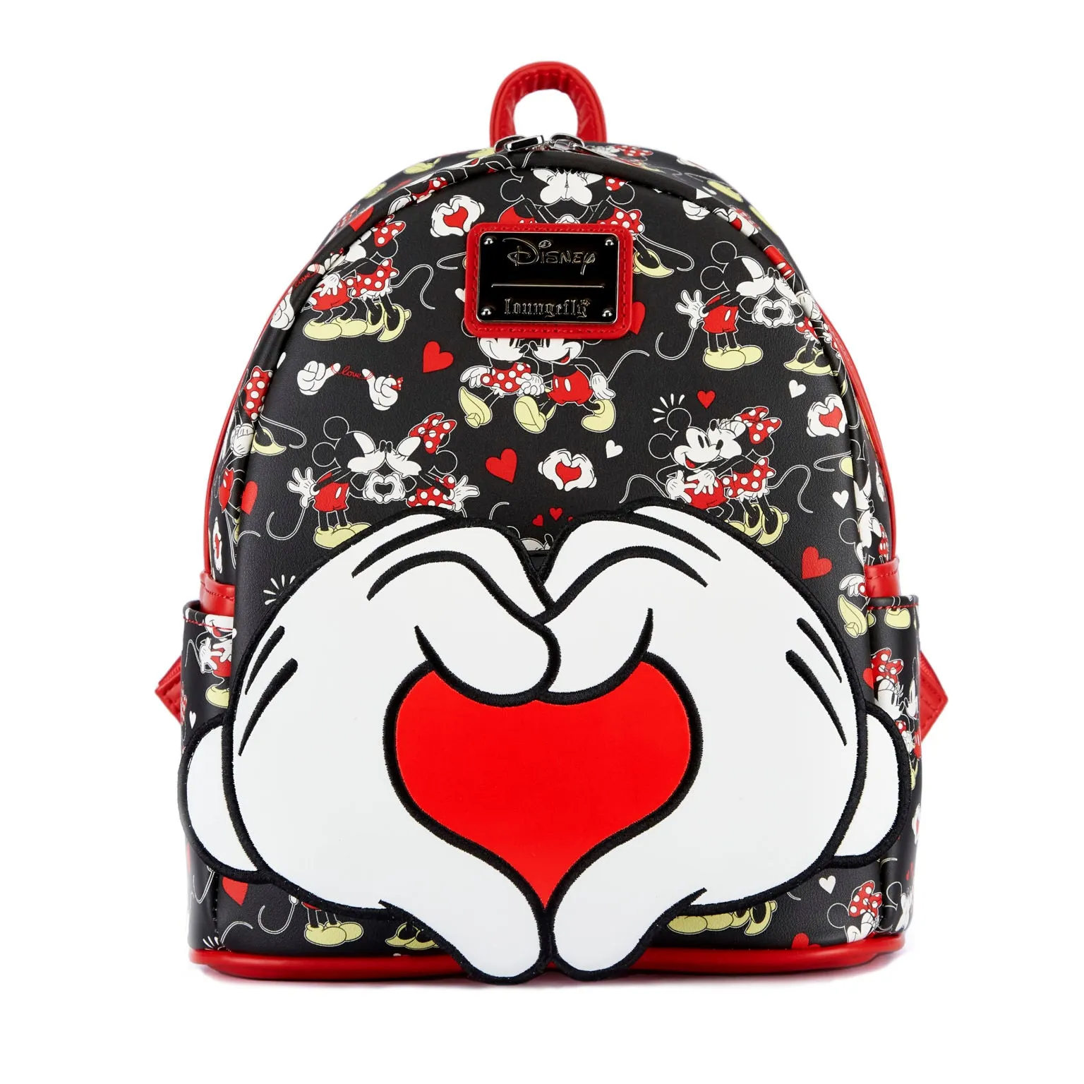 Loungefly Disney Mickey and Minnie Heart Hands Mini Backpack