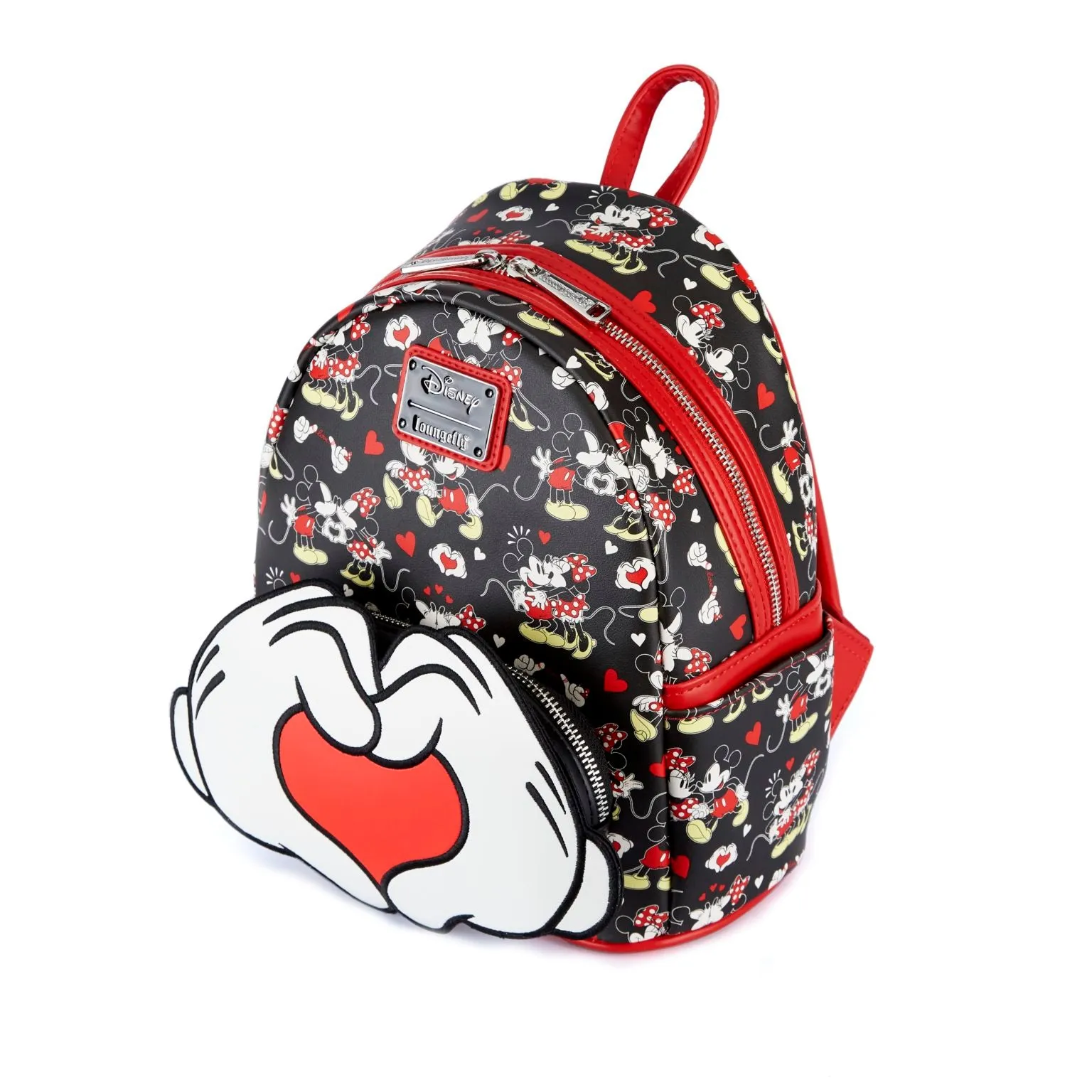 Loungefly Disney Mickey and Minnie Heart Hands Mini Backpack