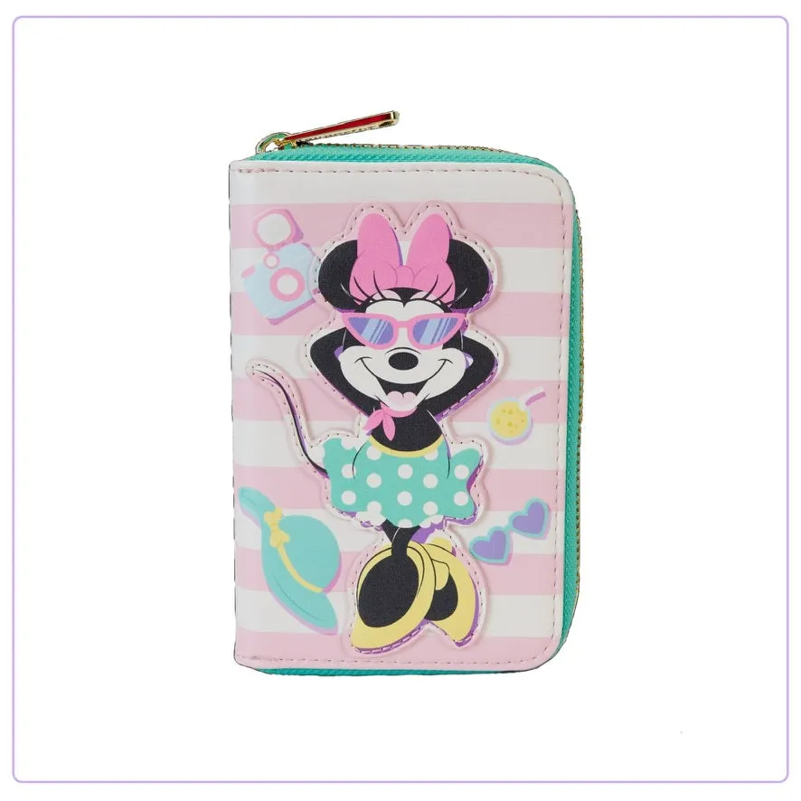 Loungefly Disney Minnie Mouse Vacation Style Zip Around Wallet