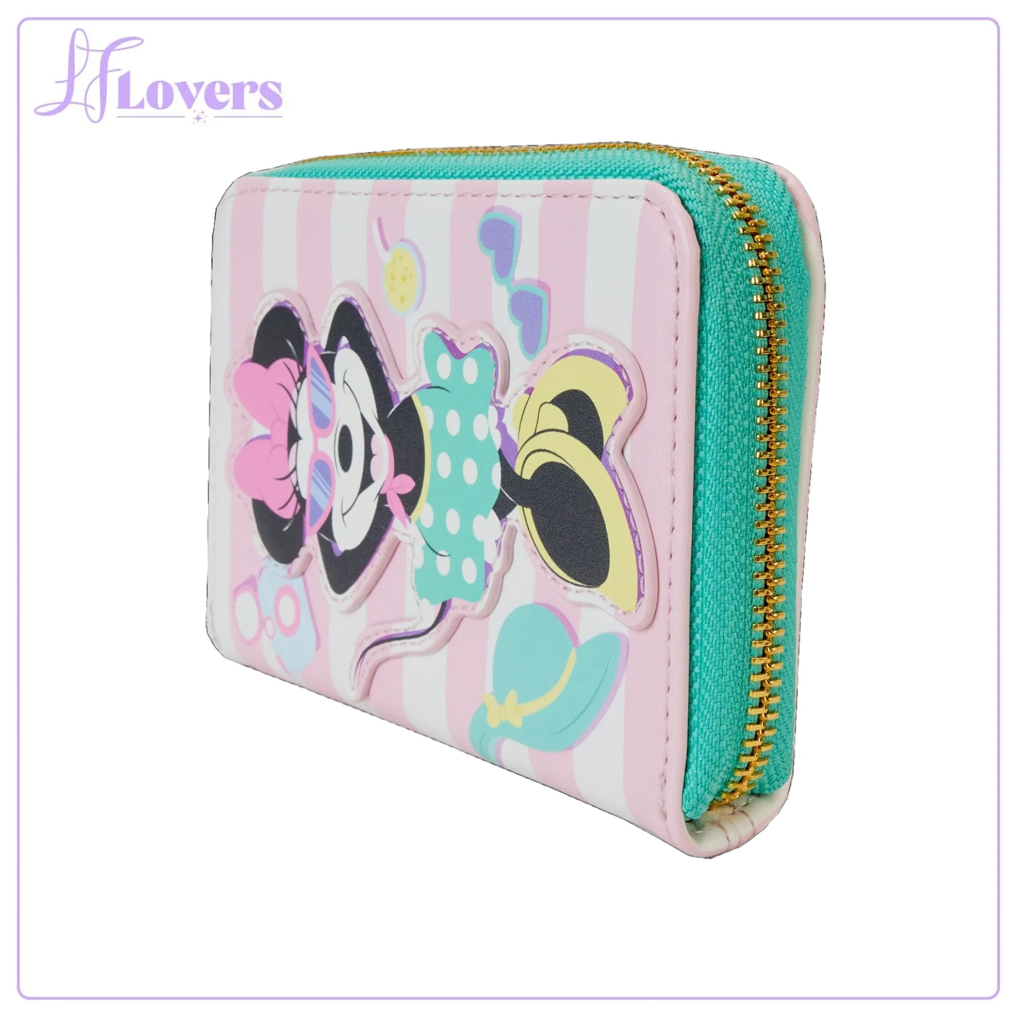 Loungefly Disney Minnie Mouse Vacation Style Zip Around Wallet