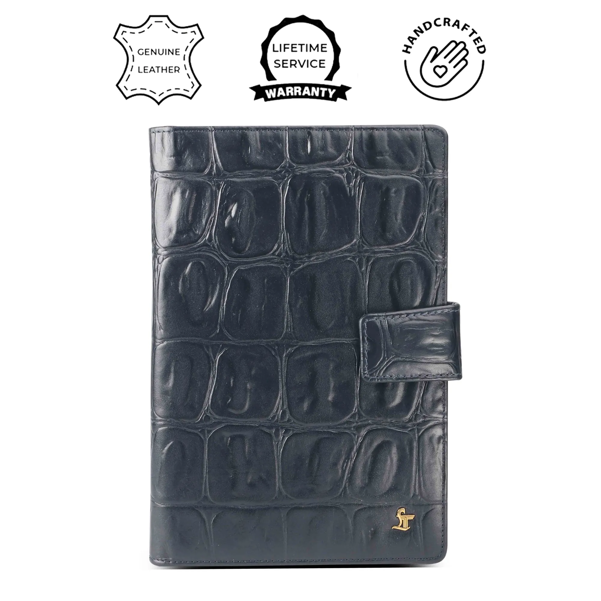 LT Smart Leather Notebook with Power Bank (5000 mAh) | Diary with Power Bank | Color: Crocotail Blue