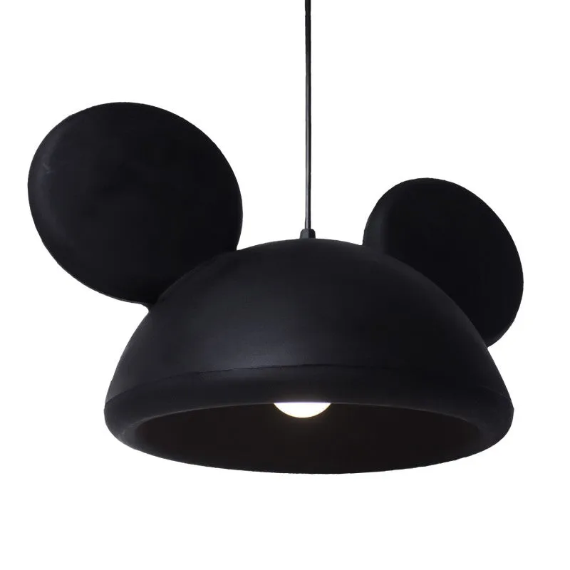 Luminária Pendente Teto Mickey Mouse Aberto Preto