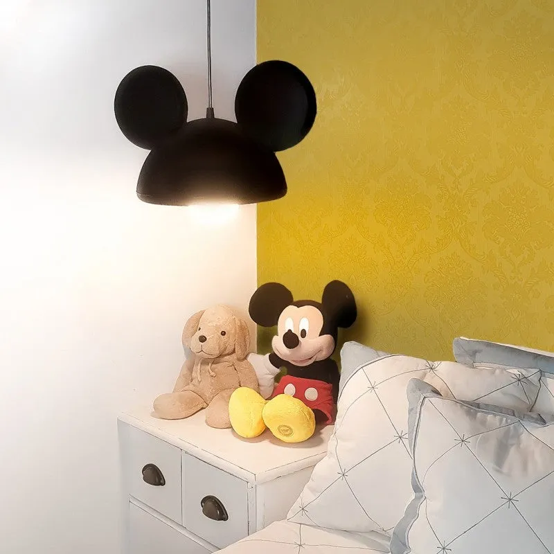 Luminária Pendente Teto Mickey Mouse Aberto Preto