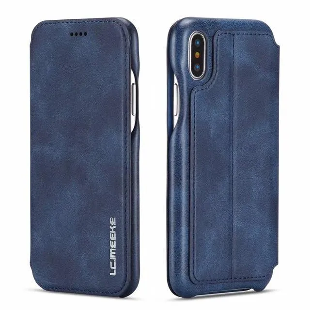 Luxury Ultra Thin Leather Case Flip Cover for Samsung