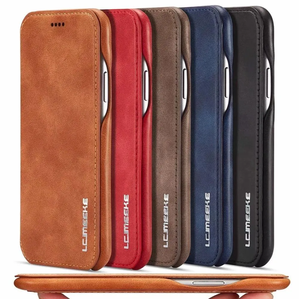 Luxury Ultra Thin Leather Case Flip Cover for Samsung