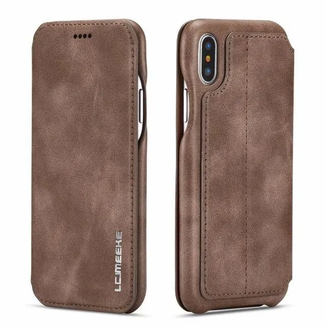 Luxury Ultra Thin Leather Case Flip Cover for Samsung