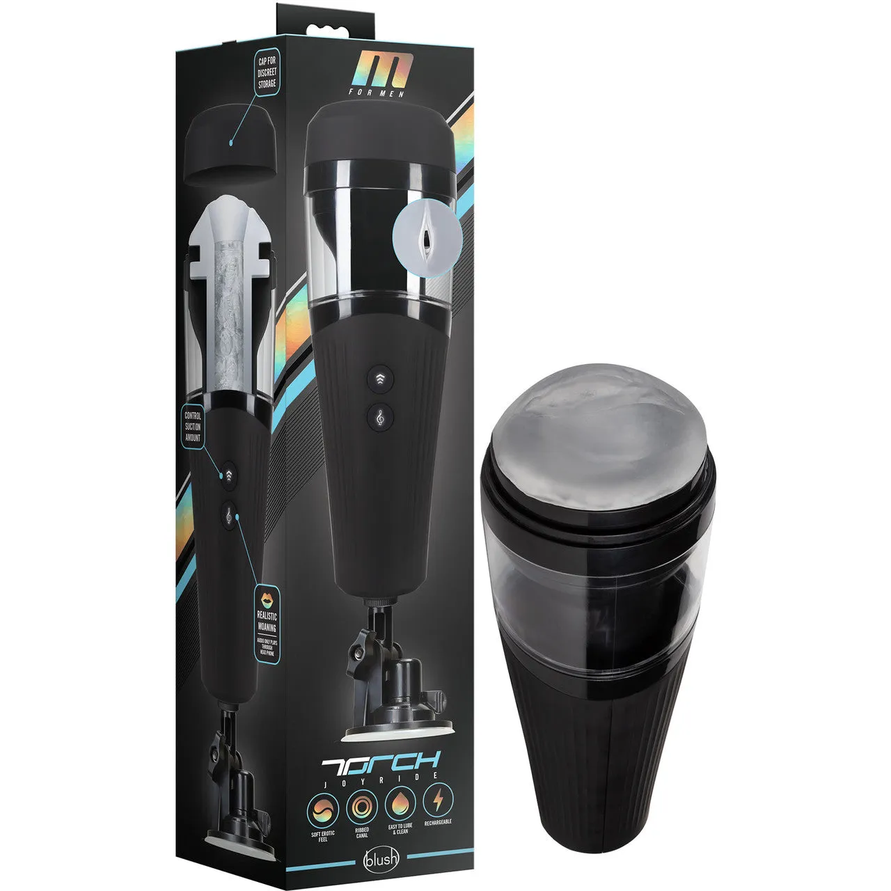 M For Men Torch Joyride Auto Stroker Penis Masturbator By Blush - Frosted