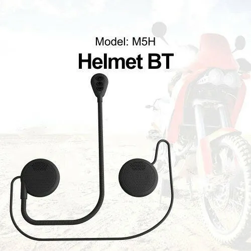 M5H BT 5.0 Moto Helmet Headset Wireless Handsfree Stereo Earphone Motorcycle Helmet Headphones MP3 Speaker