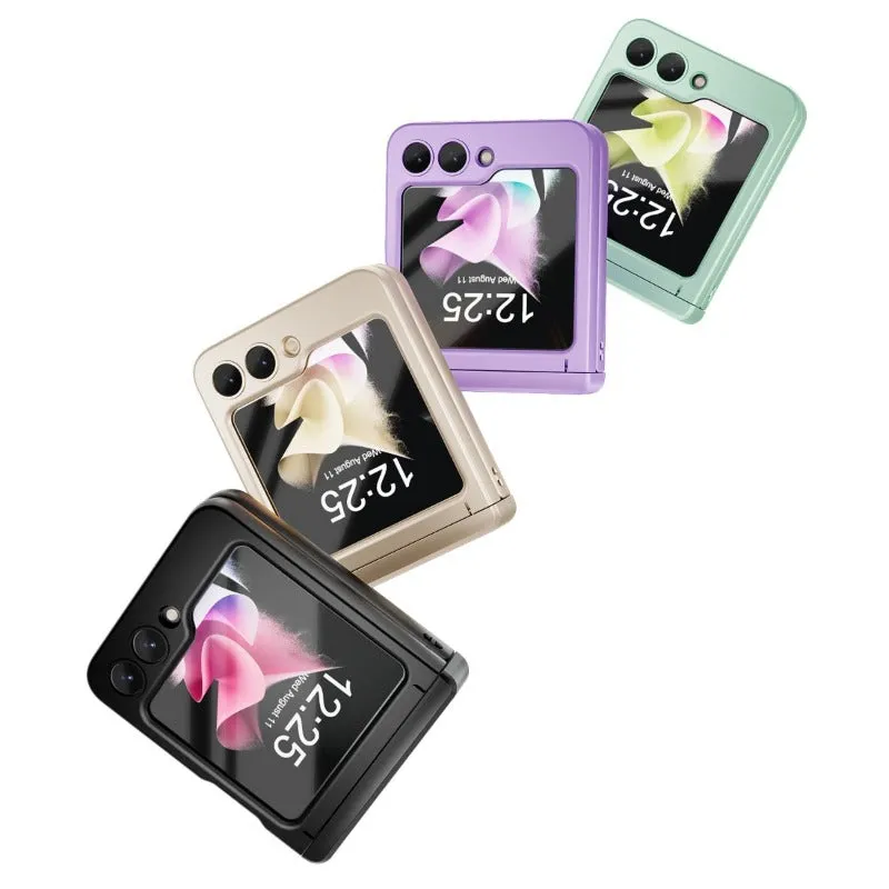 Magnetic Steel Hinge Rhinestone Phone Case with Wireless Charging Built-in Screen Protection For Samsung Galaxy Z Flip 6