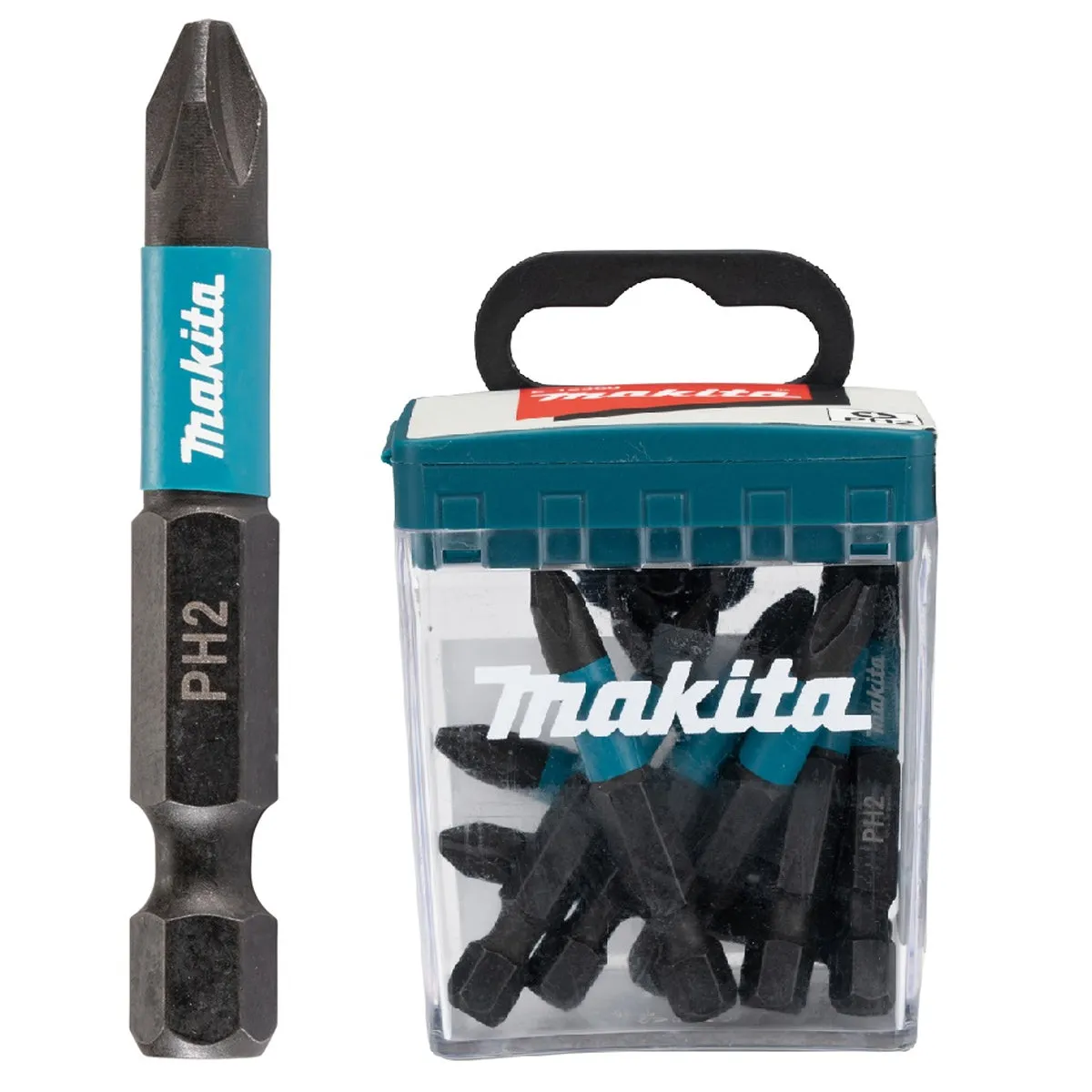 Makita E-12407 PH2 50mm Screw Impact Black Bit Set Of 10 Piece