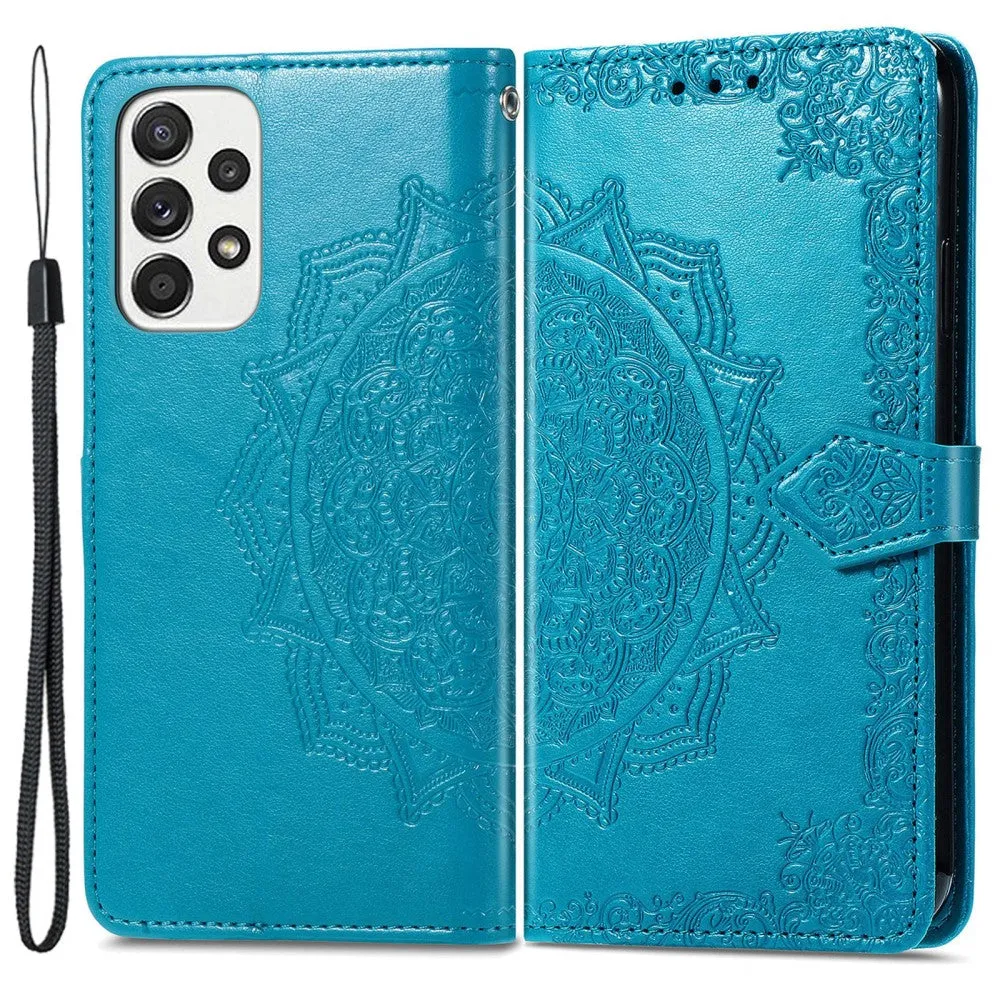 Mandala Samsung Galaxy A73 Flip case - Blue