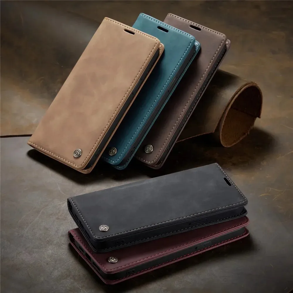 Matte Leather Flip Cover for iPhone  5 6 11 12 13 14 15 XR Sophisticated Style and Ultimate Protection