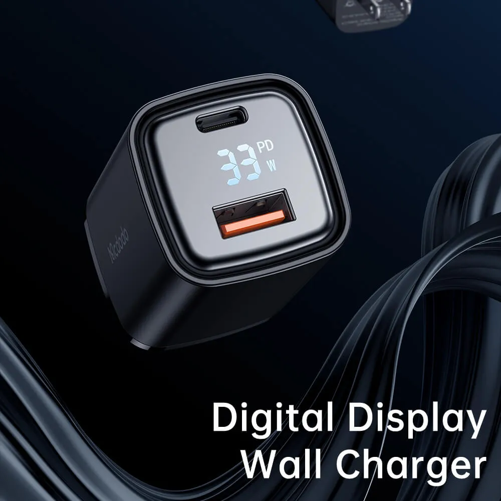 Mcdodo 33W PD QC Charger (US/UK/EU Plug, Digital Display)