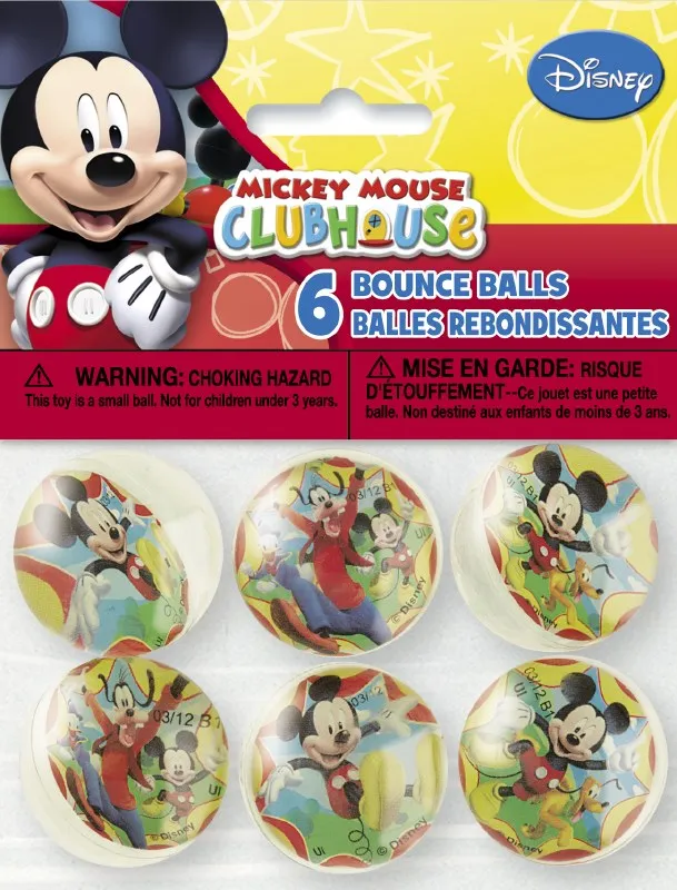 Mickey Mouse Bounce Balls 6pk