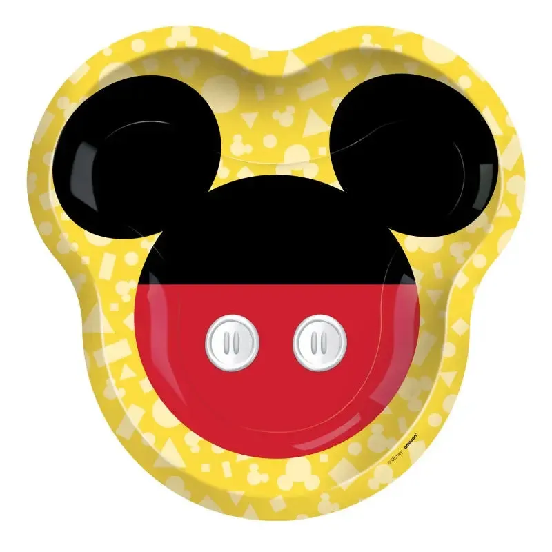 Mickey Mouse Forever Shaped Plates - Dinner 8 Pkt