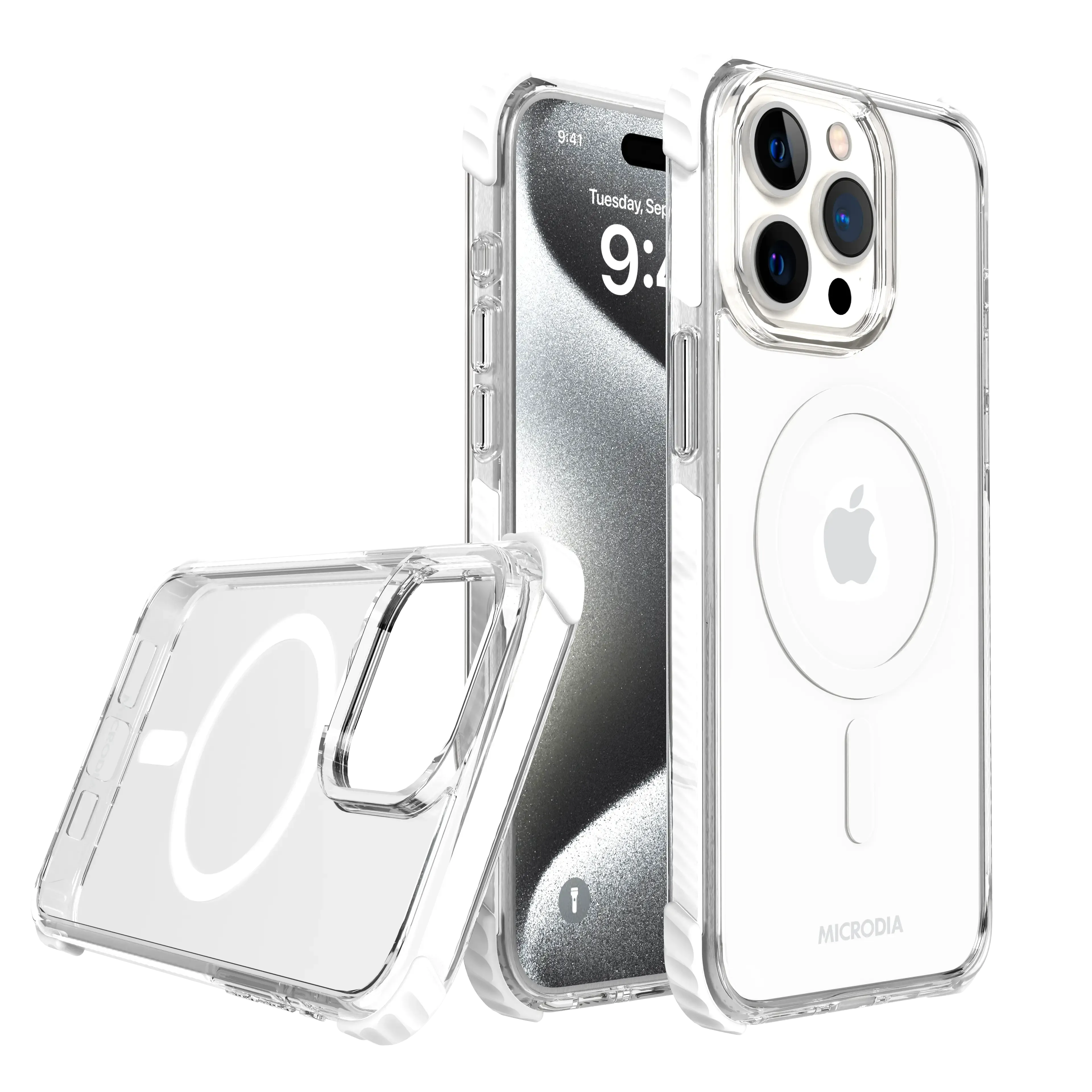 MICRODIA CRYSTAL GEAR™ High Transparency Protective iPhone Case - White