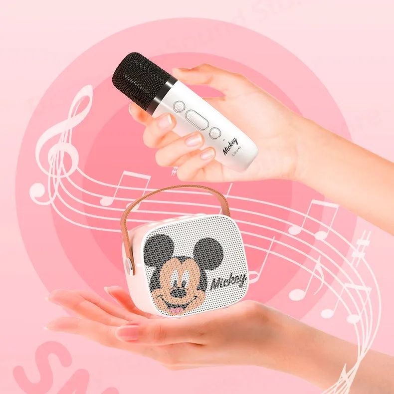 Microfone Karaokê e Mini Speaker Mickey Minnie Disney