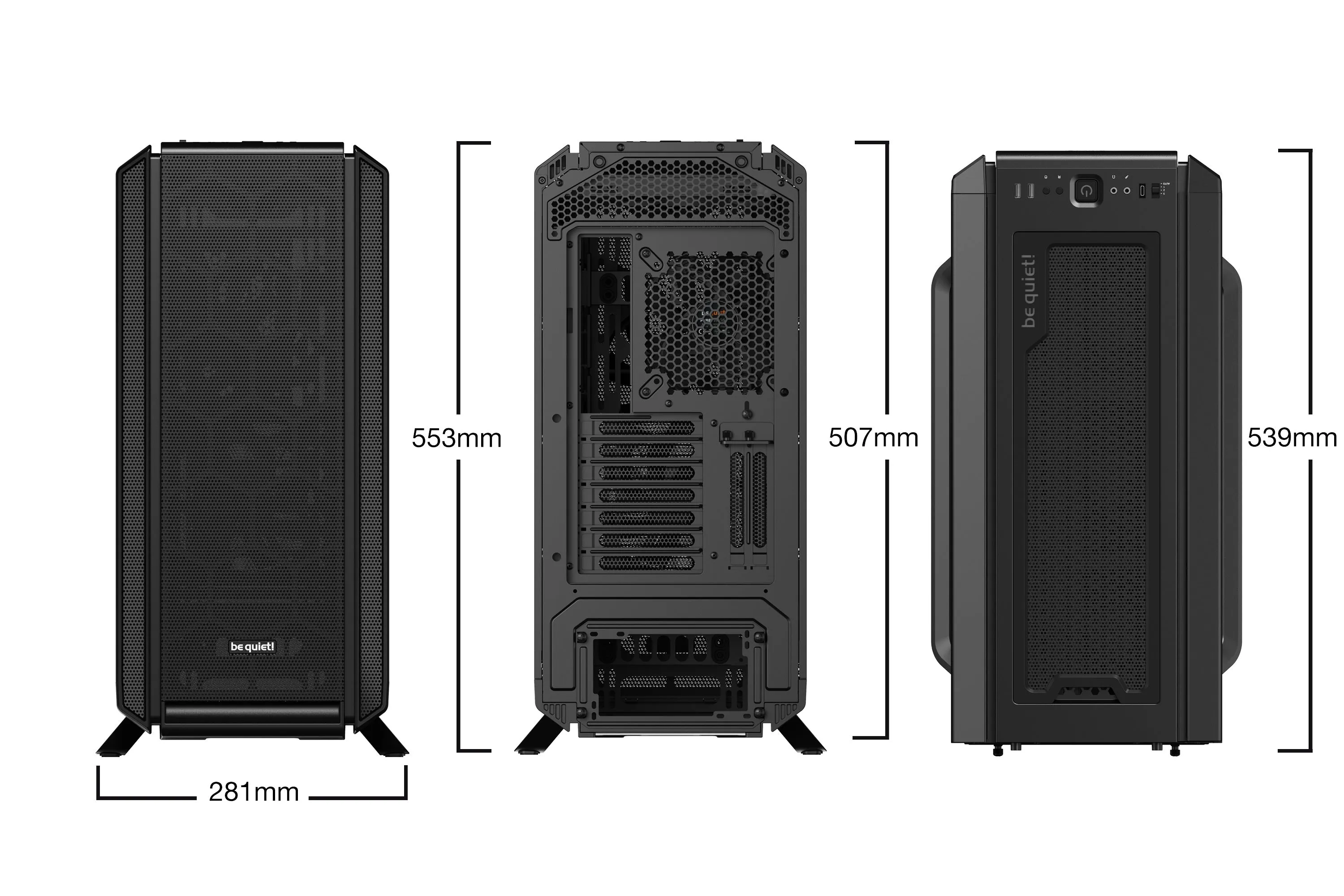 Midi Be Quiet! Silent Base 802 Window Black