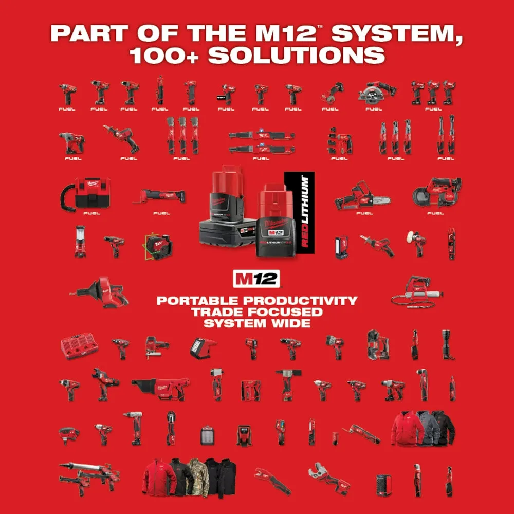 Milwaukee 2402-22 M12 FUEL 12V 1/4-Inch Hex 2-Speed Screwdriver Kit