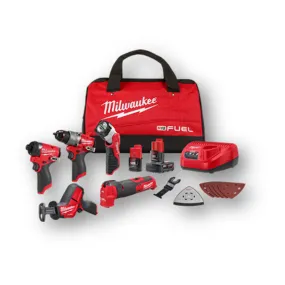 Milwaukee 3497-25 M12 FUEL 12V Cordless Li-Ion 5-Tool Combo Kit