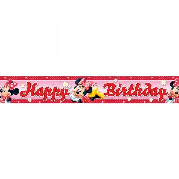 Minnie Mouse Daisies Foil Banner