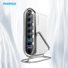 MOMAX 1-Charge Flow  120W USB-C & USB-A 6-Port GaN Desktop Charger