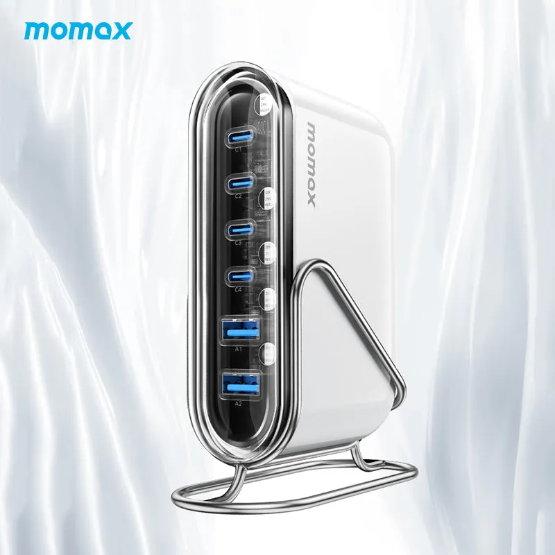 MOMAX 1-Charge Flow  120W USB-C & USB-A 6-Port GaN Desktop Charger