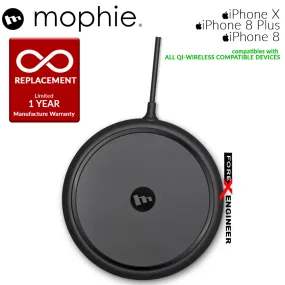 Mophie Wireless Charging Base 7.5W wireless technology for Qi-enabled Device (round shape) - Apple Optimized - Black (wireless charging station)