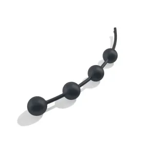 Mystim Booty Large Black Silicone Electrastim Anal Beads