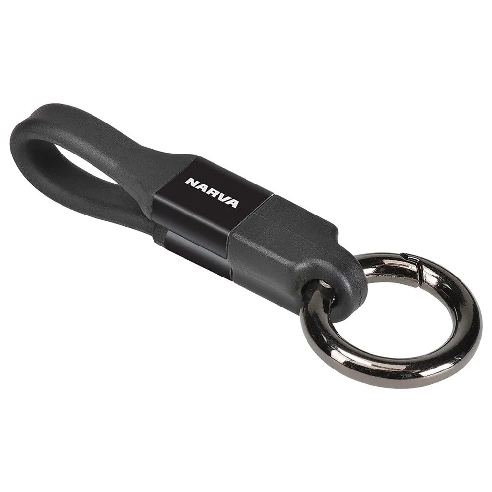 Narva 81073BL Dual Faced Keyring Cable fits Lightning and Micro USB