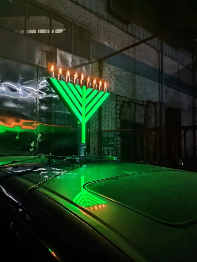 New Chabad LUX 2 ft. LED Car Display Menorah