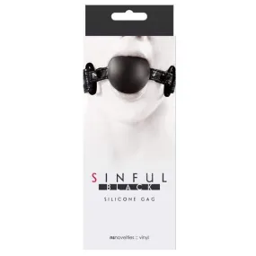 NS Novelties - Sinful Soft Silicone Gag (Black)